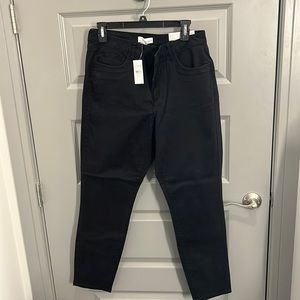 LOFT Curvy Mid Rise Black Skinny Pants
